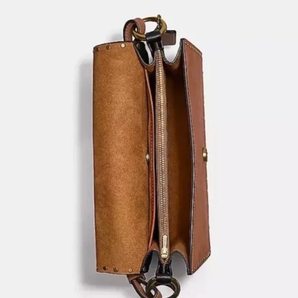 COACH C4595 Beat Shoulder Bag In Colorblock With Rivets $595 NWT - Picture 3 of 9